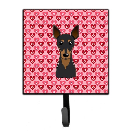 Carolines Treasures Min Pin Hearts Leash or Key Holder BB5310SH4